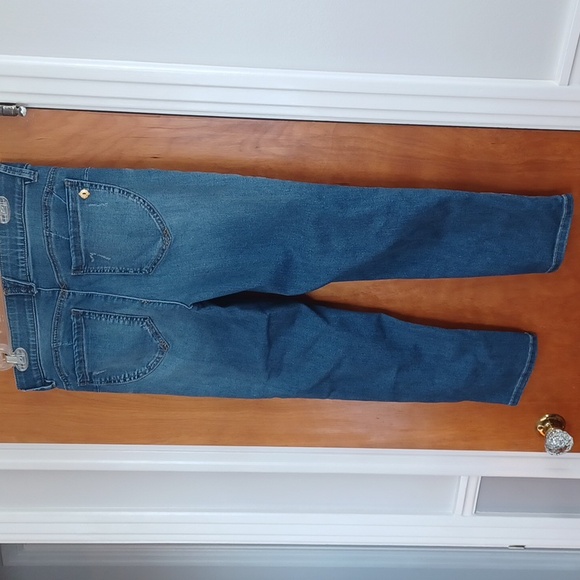 Democracy Distressed Blue Ankle Jeans Sz.10P. W.30".R.10". L.24" - Picture 2 of 7